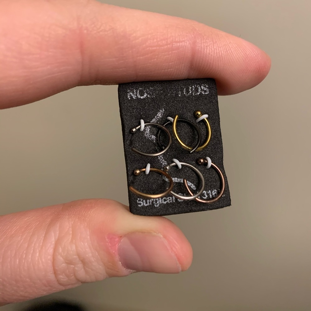 Nose rings (set of 6)